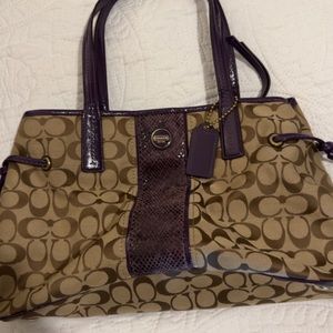 Purple and tan Coach purse!